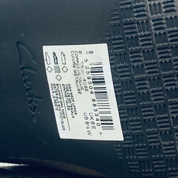 Clarks Collection Copper Metallic Penny Loafers Women’s 8.5W Slip-On Comfort Fla - Picture 8 of 8